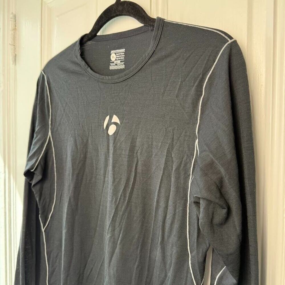 Bontrager Profila Cycling T-Shirt Womens XL Black Fitted Long Sleeve Crew Neck - Picture 2 of 6